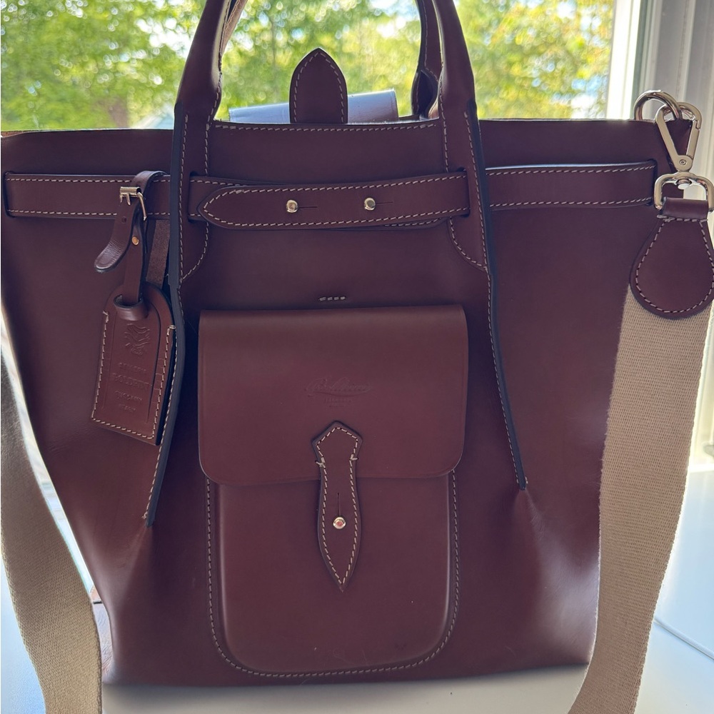 Classic Brown Leather Tote Bag